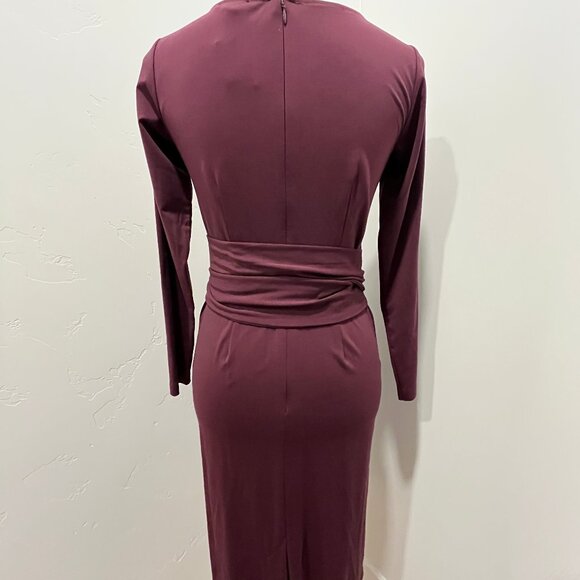 Ann Taylor Petite Tie Waist Long Sleeve Midi Sheath Dress NWT - Picture 4 of 9